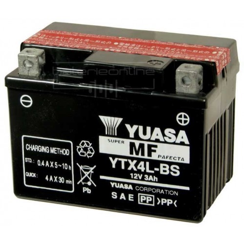 YUASA SUPER MF BATTERY YTX4L-BS