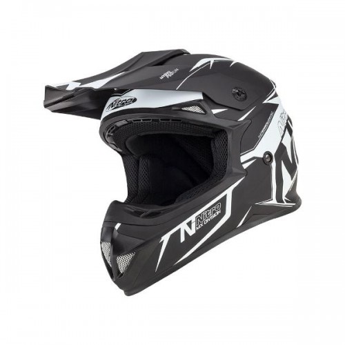 NITRO MX620 PODIUM JNR SATIN BLACK/WHITE