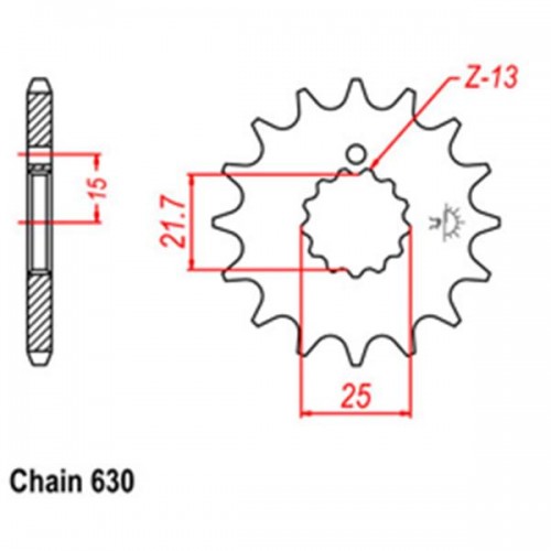 Front Sprocket SUZUKI KAWASAKI 630 31-001-16