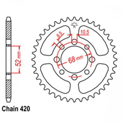 Rear Sprocket KAWASAKI SUZUKI 420 32-017-34