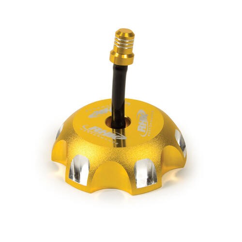RHK Honda Gold Alloy Tank Cap CR 85-125-250/XR 50-70-110 ALL