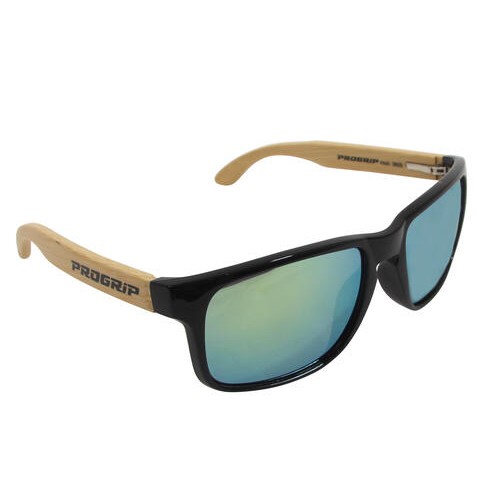 Progrip Black / Matt-Wood Sunglasses with Anti UV & Multilayered Lens